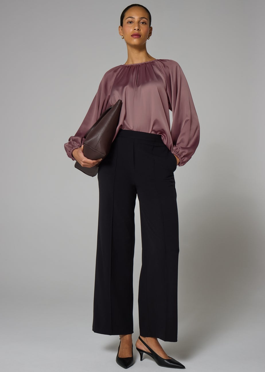 Et Vous Mauve Satin Blouse