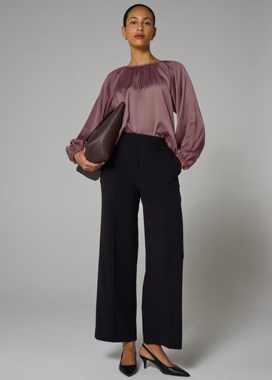 Et Vous Mauve Satin Blouse