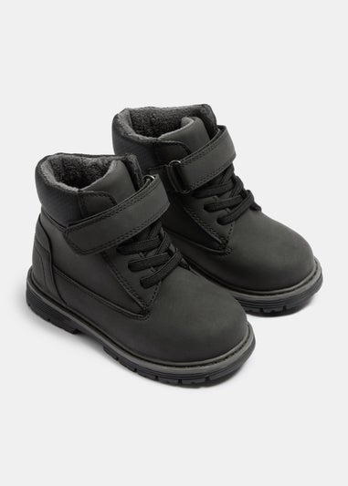 Boys Black Hiker Boots (Younger 4-12)