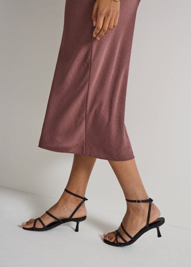 Et Vous Mauve Satin Midaxi Skirt