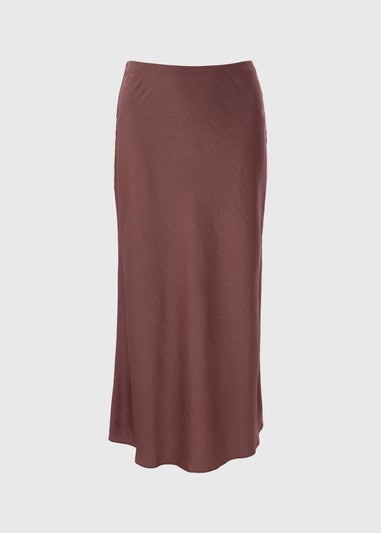 Et Vous Mauve Satin Midaxi Skirt