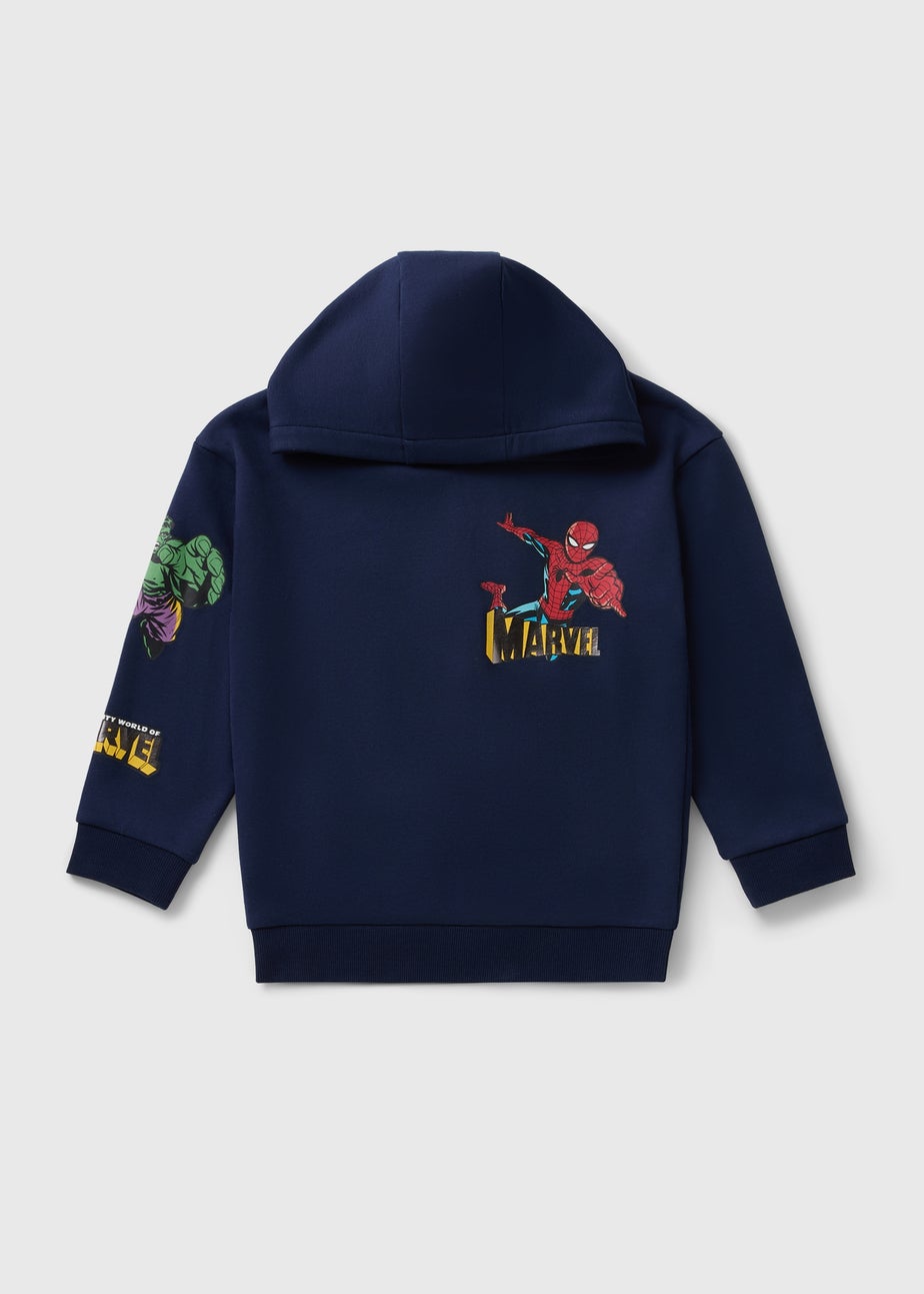 Marvel Boys Navy Foil Hoodie (3-13yrs)