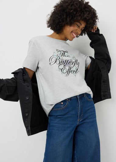 Grey Butterfly Effect Graphic T-Shirt