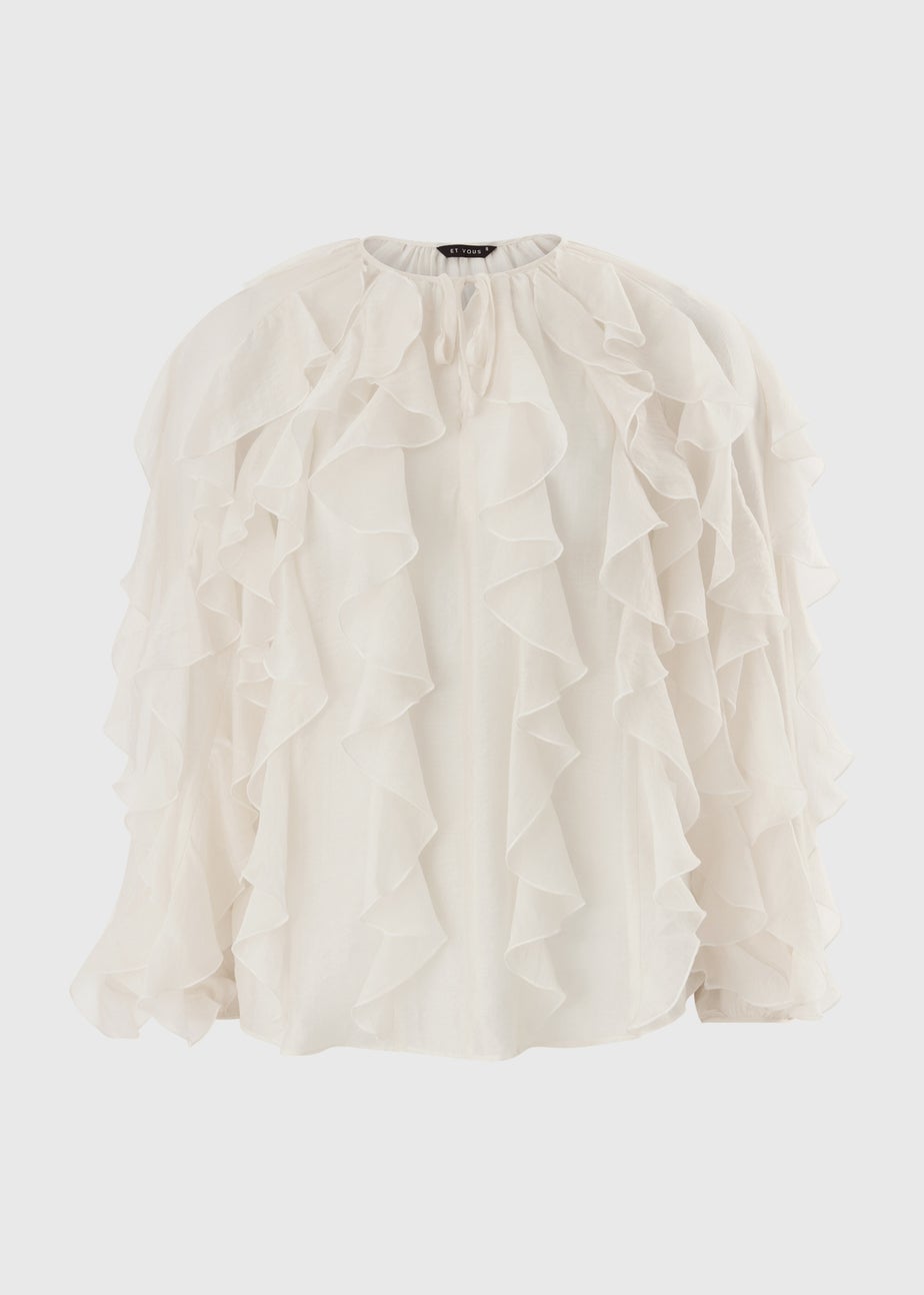 Et Vous Cream Frill Blouse