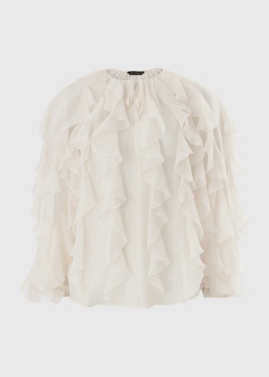 Et Vous Cream Frill Blouse