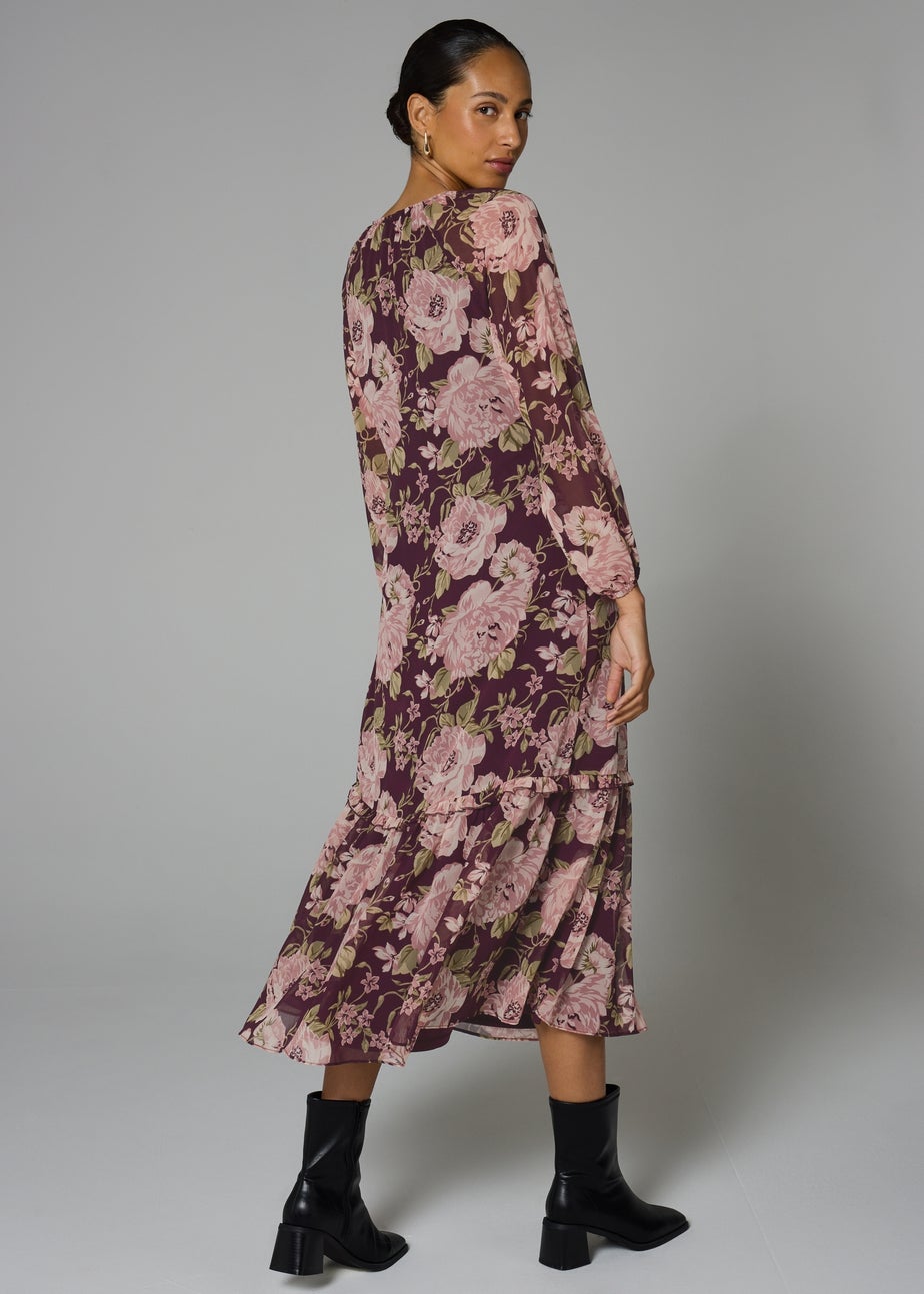 Et Vous Floral Frill Midaxi Dress