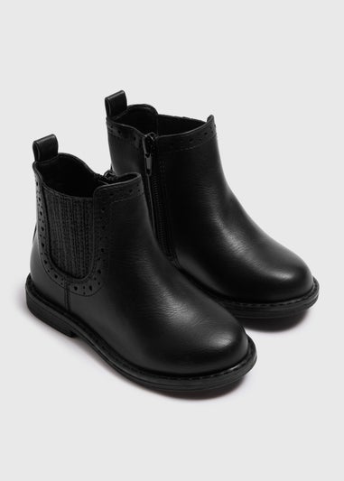 Girls Black Chelsea Boots (Younger 4-Older 3)