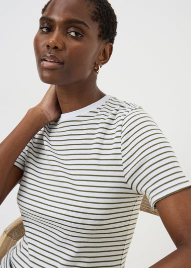 Green Stripe Fitted T-Shirt