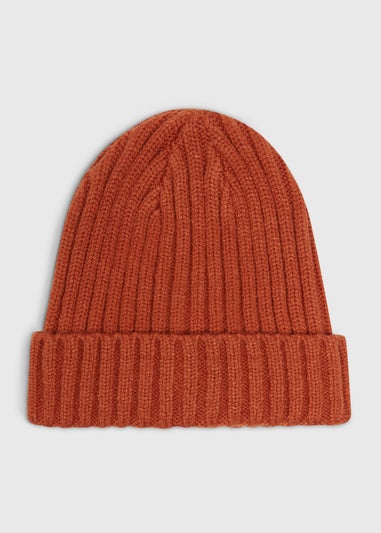 Baby Rust Knitted Beanie (Newborn-24mths)