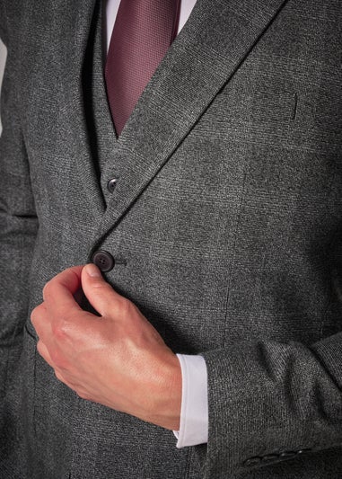 Taylor & Wright Stanton Grey Check Slim Fit Jacket