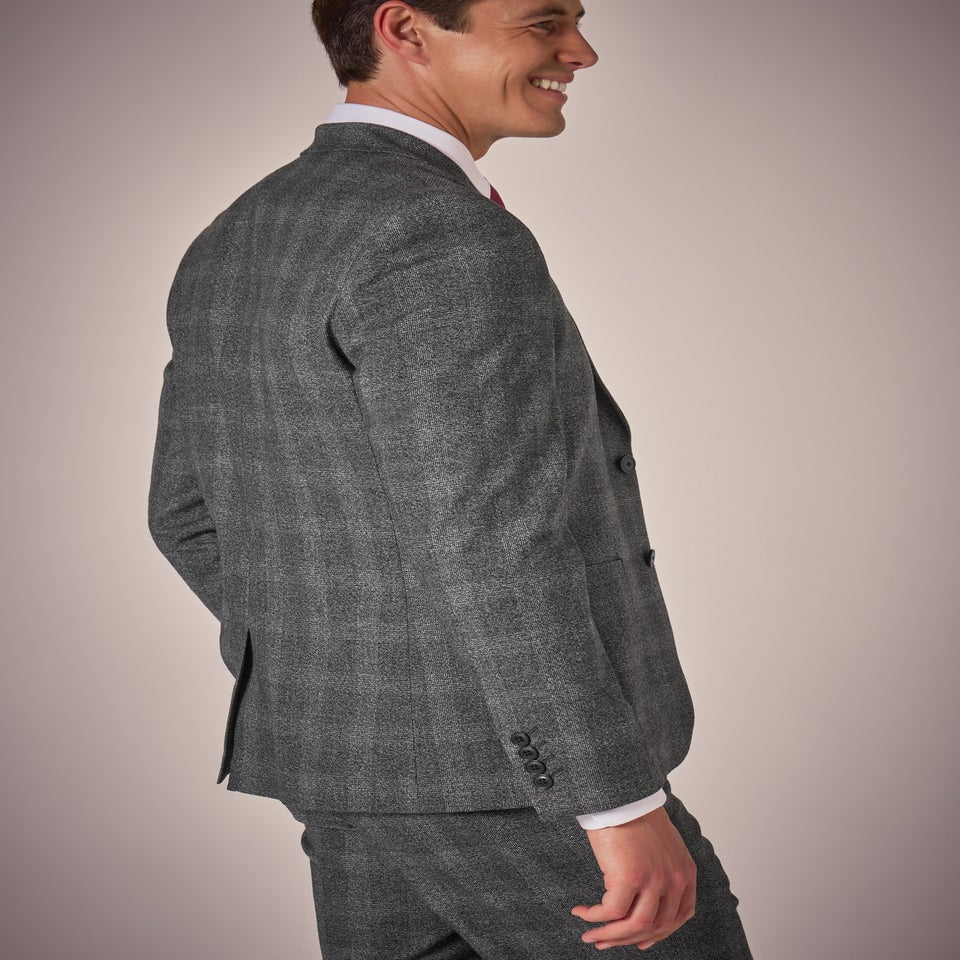 Taylor & Wright Stanton Grey Check Slim Fit Jacket