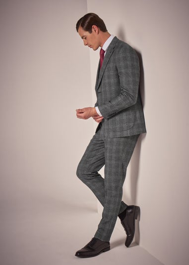 Taylor & Wright Stanton Grey Check Slim Fit Jacket