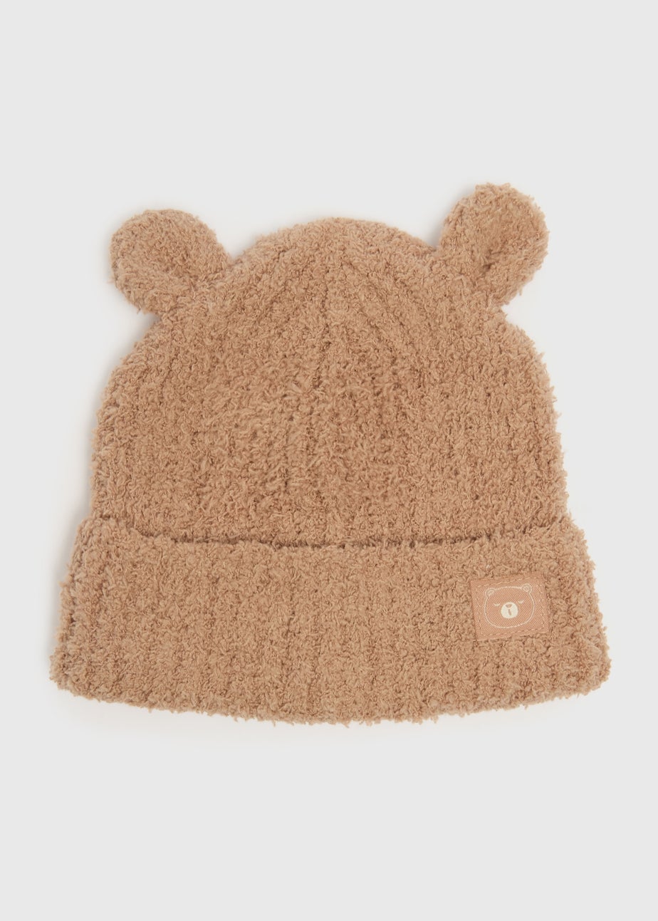 Baby Brown Fluffy Beanie (Newborn-24mths)