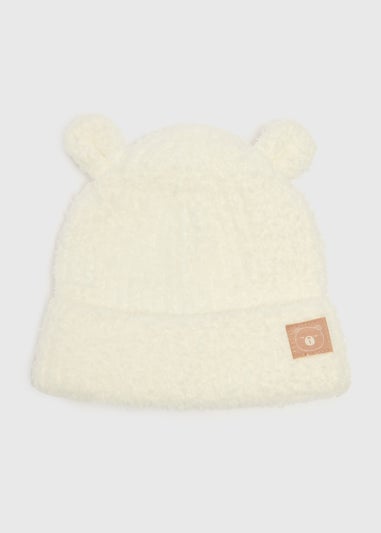 Baby Cream Fluffy Beanie (Newborn-24mths)