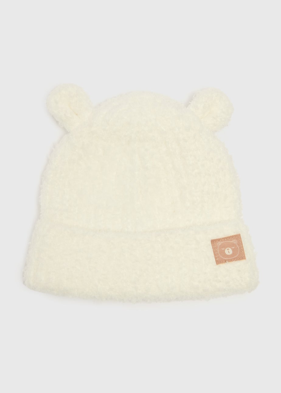 Baby Cream Fluffy Beanie (Newborn-24mths)