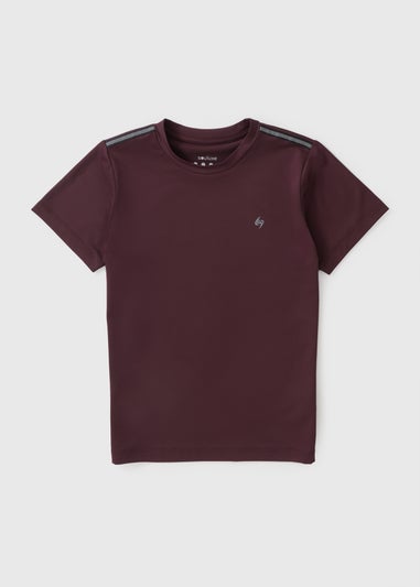Boys Burgundy  Sports T-shirt (7-15yrs)