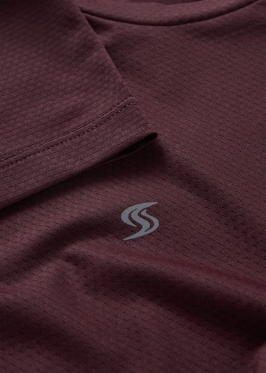 Boys Burgundy  Sports T-shirt (7-15yrs)