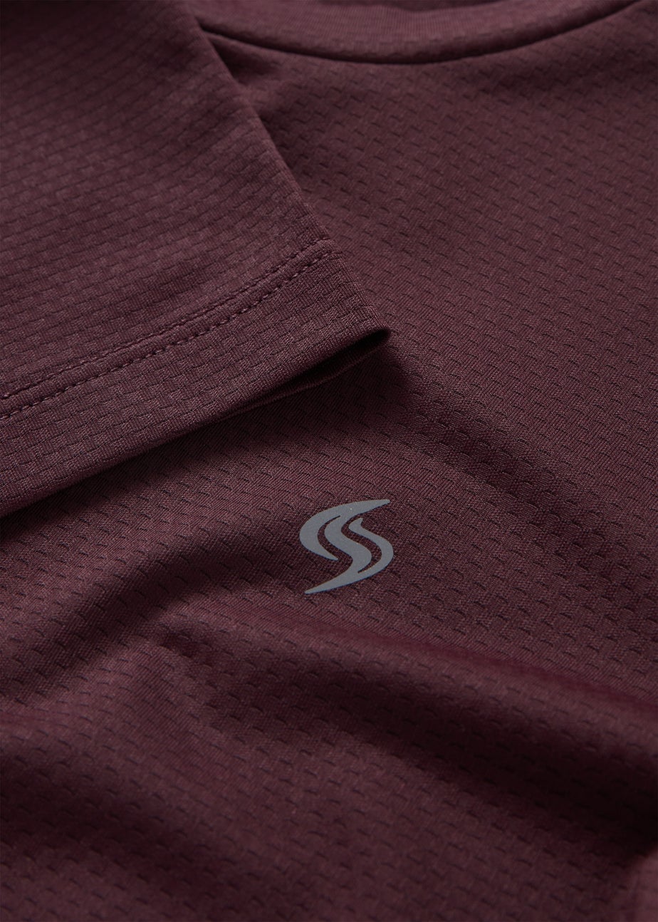 Boys Burgundy  Sports T-shirt (7-15yrs)