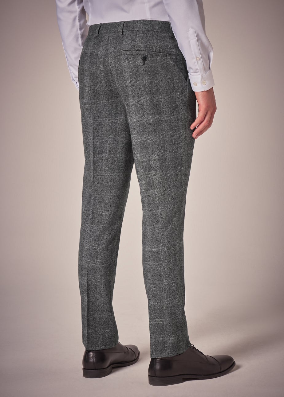 Taylor & Wright Stanton Grey Check Slim Fit Trousers