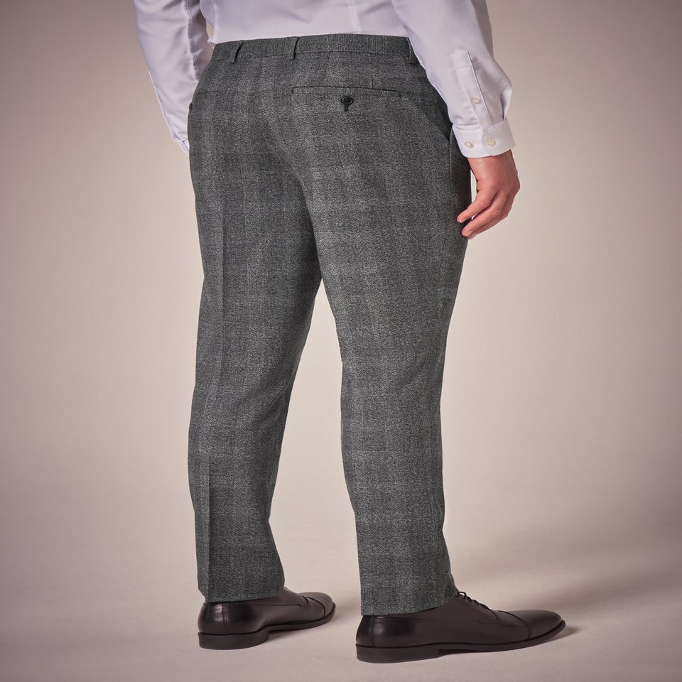 Taylor & Wright Stanton Grey Check Slim Fit Trousers
