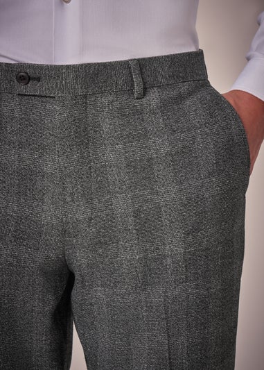 Taylor & Wright Stanton Grey Check Slim Fit Trousers