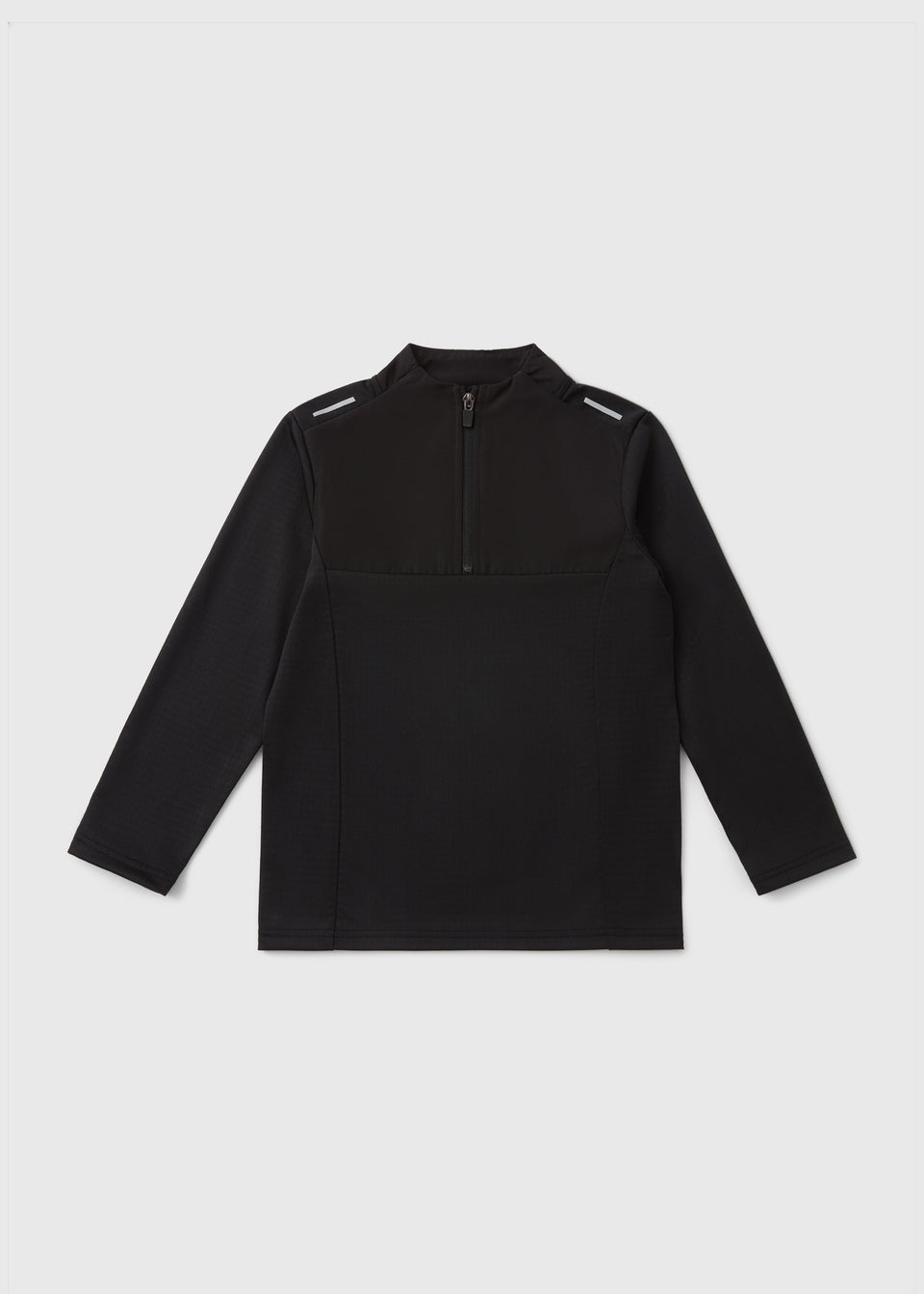 Boys Black Sport Half Zip Co Ord Top (7-15yrs)