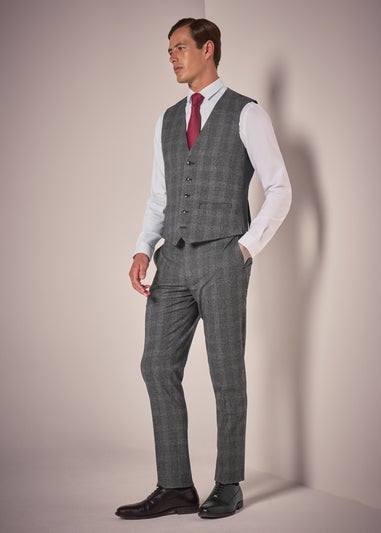 Taylor & Wright Stanton Grey Check Waistcoat