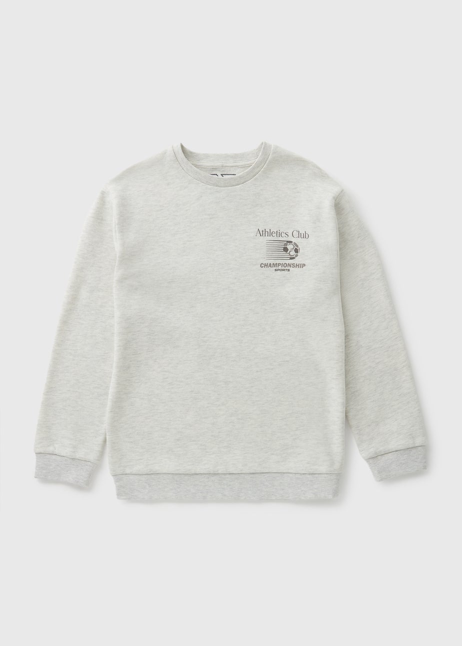 Boys Cream Football Sweatshirt (7-15yrs)