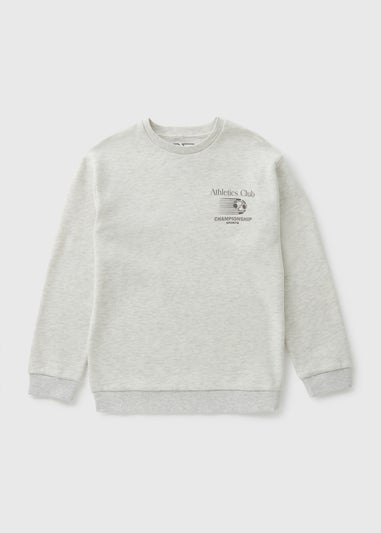 Boys Cream Football Sweatshirt (7-15yrs)