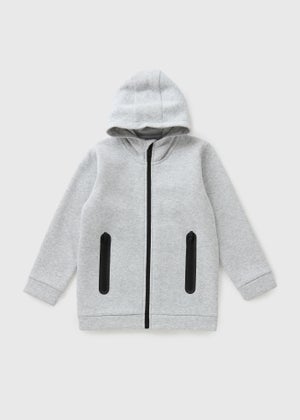 Souluxe Boys Grey Sports Zip Up Hoodie (7-15yrs)