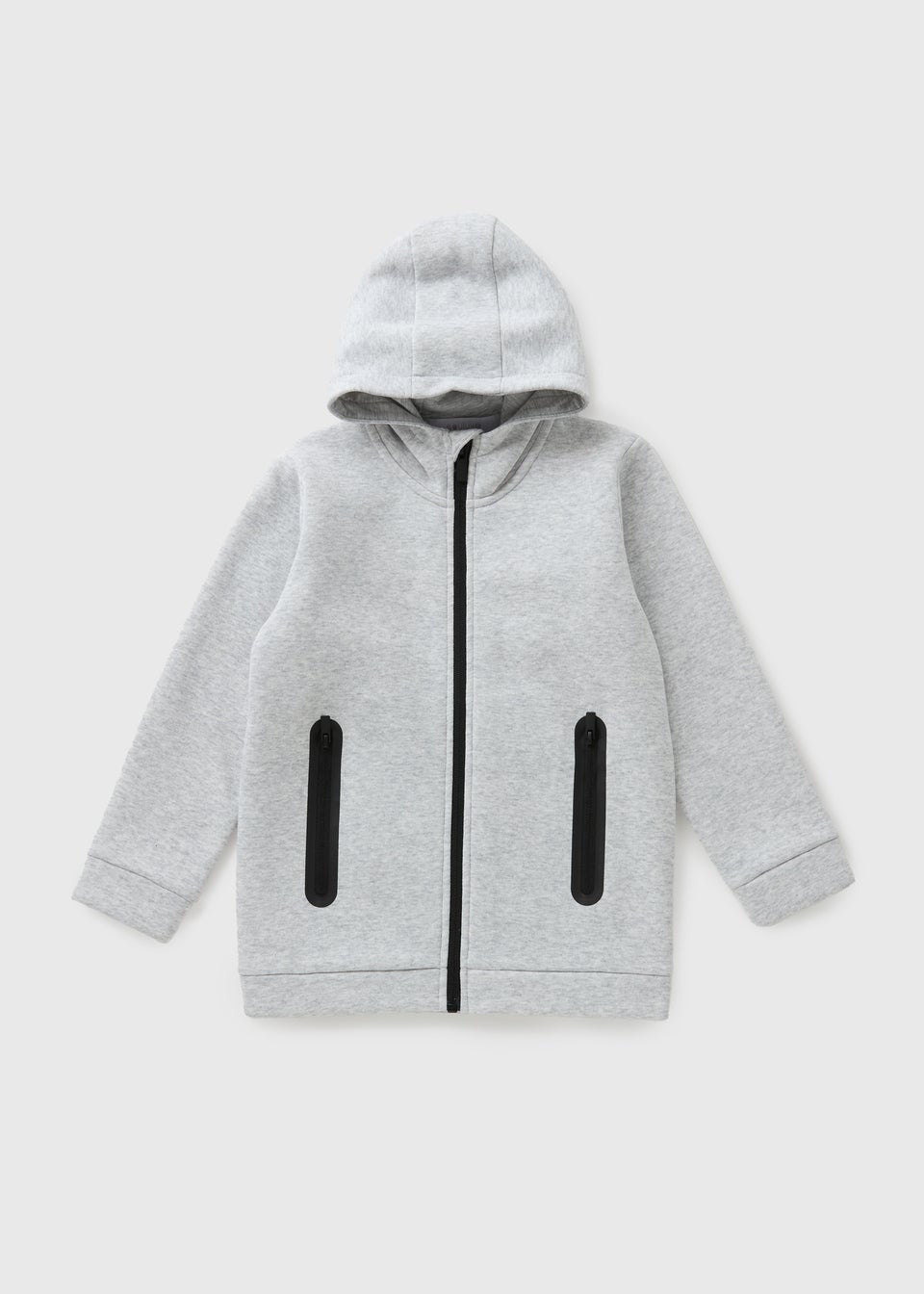 Boys Grey Sports Zip Up Hoodie (7-15yrs)