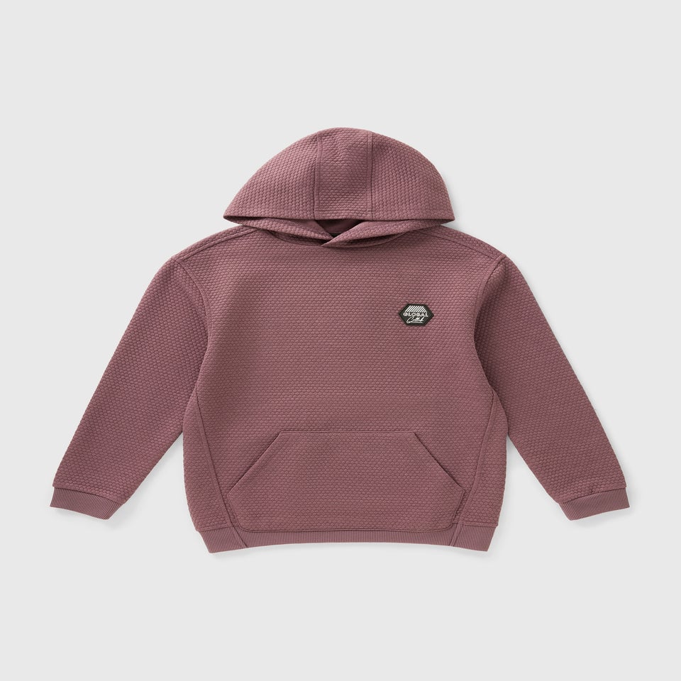 Boys Mauve Honeycomb Hoodie (7-15yrs)
