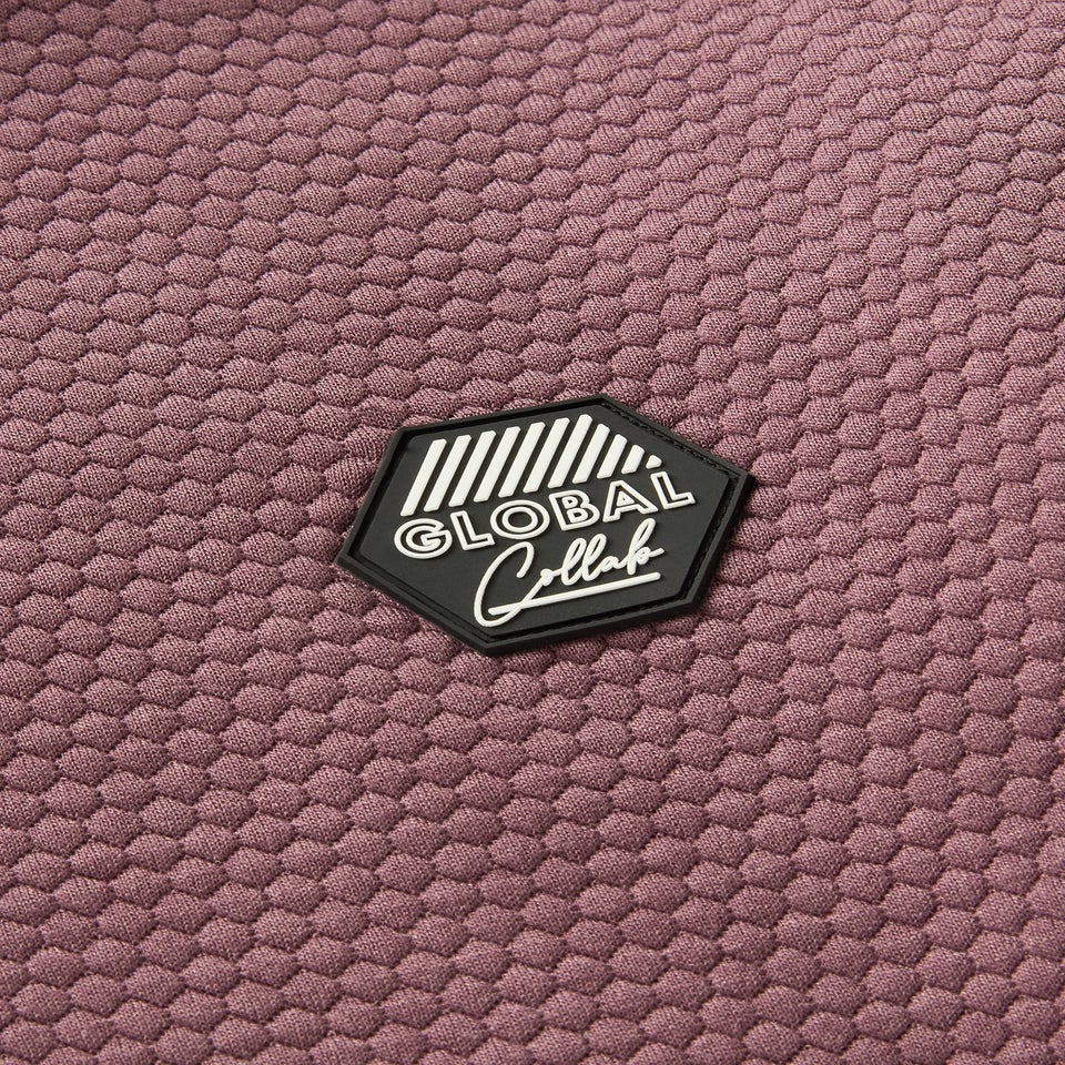 Boys Mauve Honeycomb Hoodie (7-15yrs)