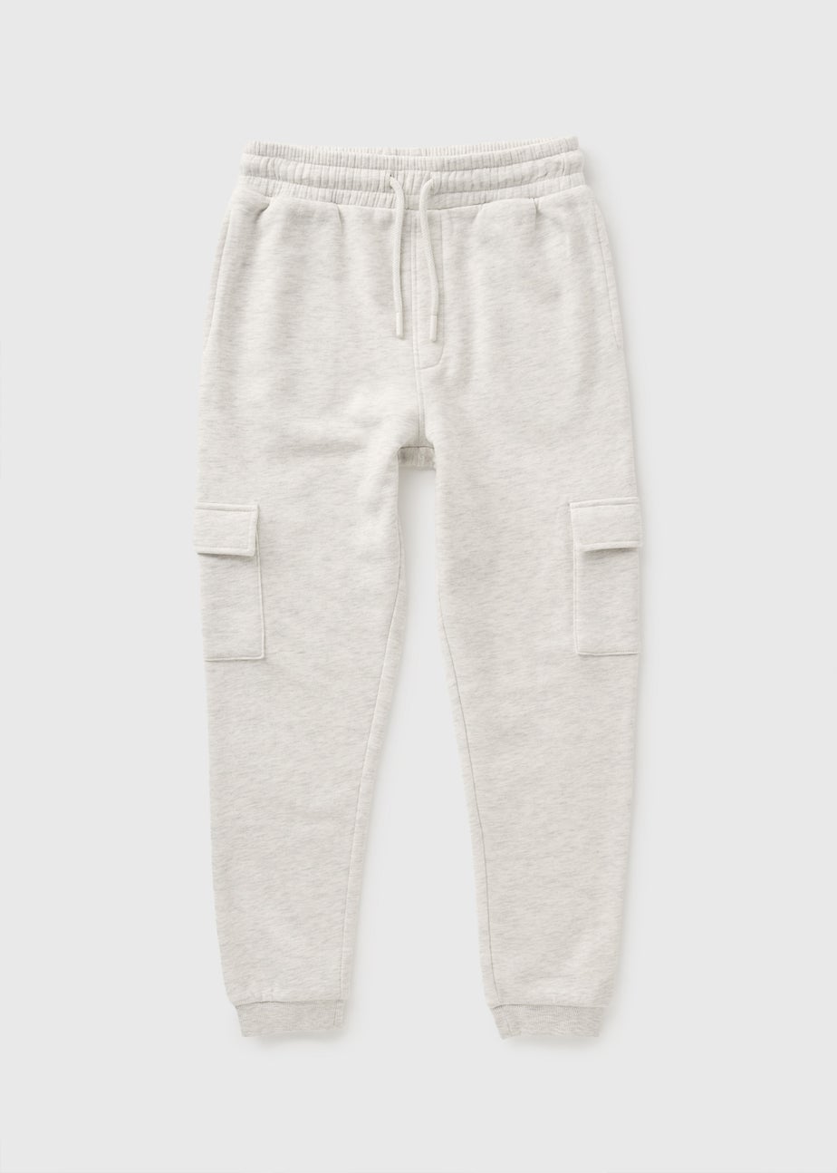 Boys Cream Cargo Jogging Bottoms (7-15yrs)