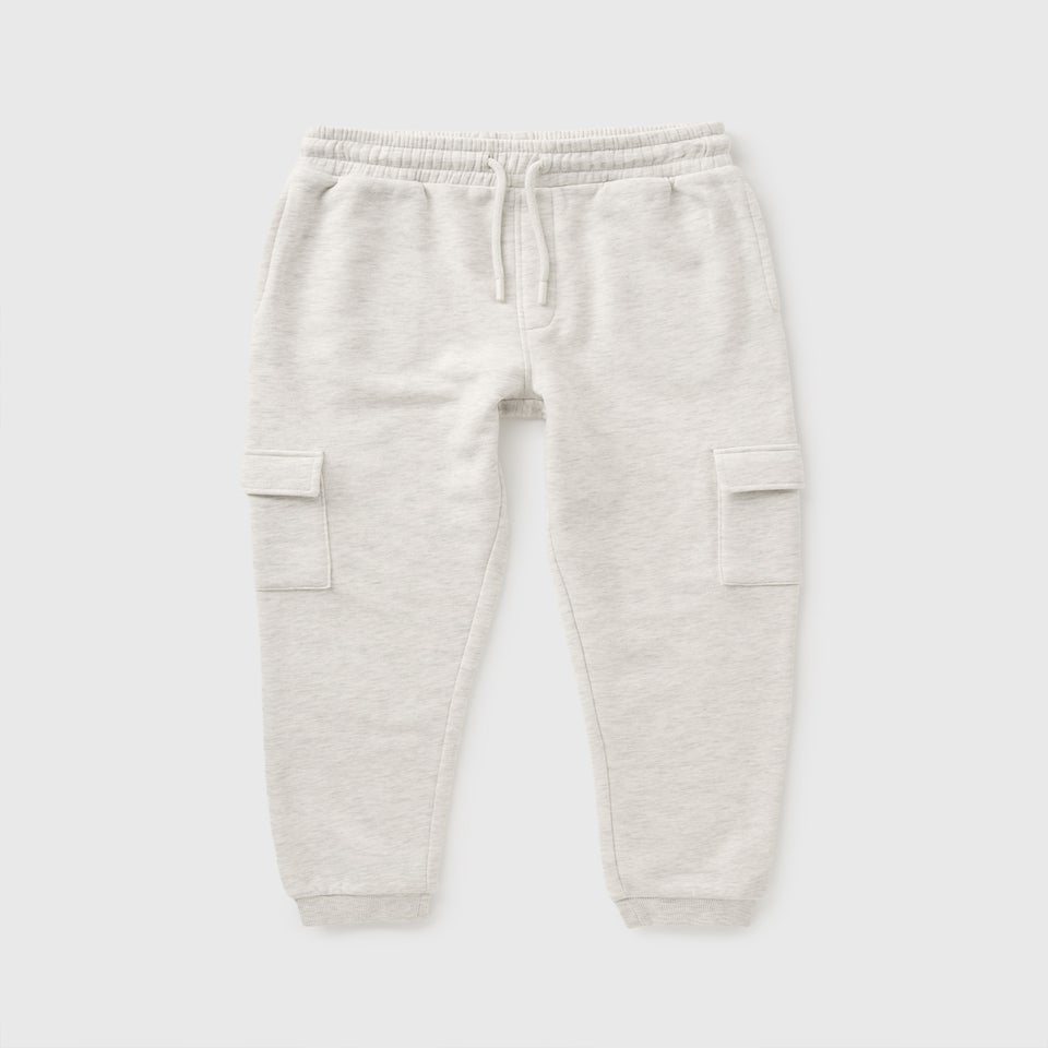 Boys Cream Cargo Jogging Bottoms (7-15yrs)
