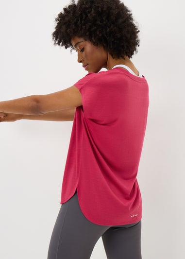 Souluxe Pink V-Neck T-Shirt