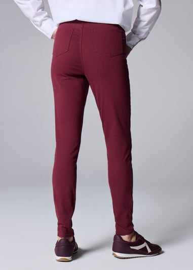 Burgundy Rosie Twill Jeggings