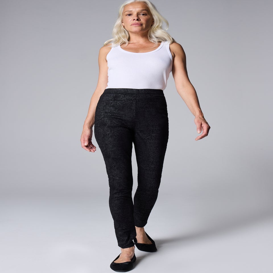 Black Printed Rosie Jeggings