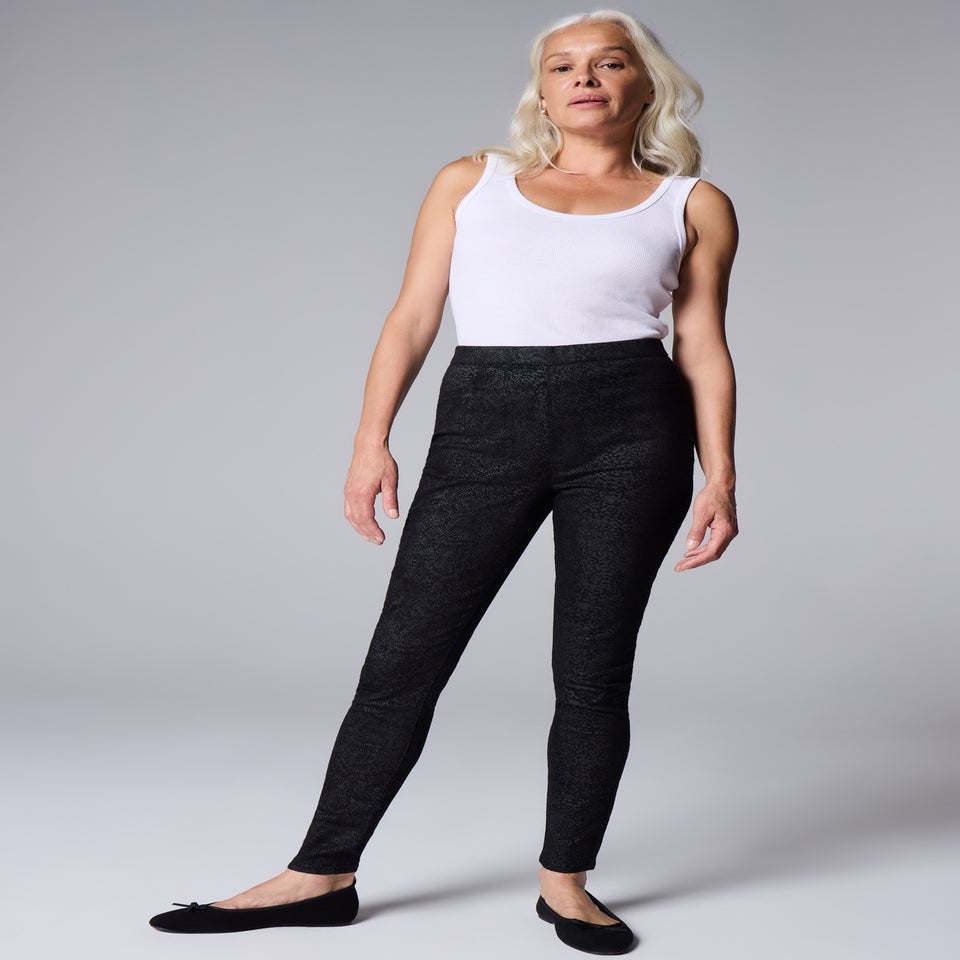 Black Printed Rosie Jeggings