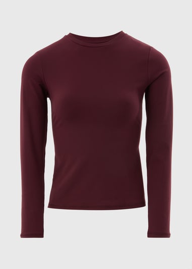 Souluxe Burgundy Long Sleeve T Shirt