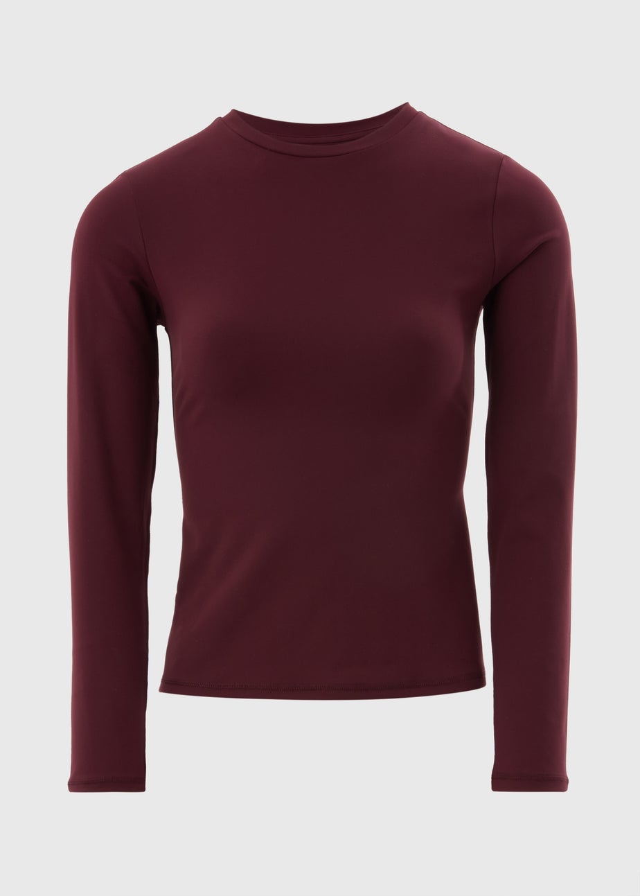 Souluxe Burgundy Long Sleeve T Shirt