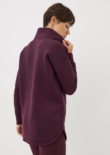 Souluxe Burgundy Half Zip Top