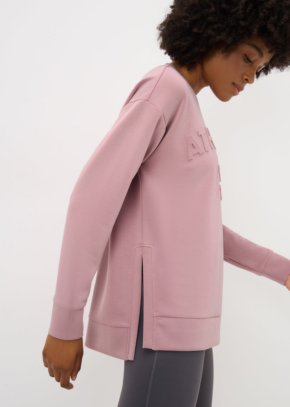 Souluxe Pink Slogan Sweatshirt