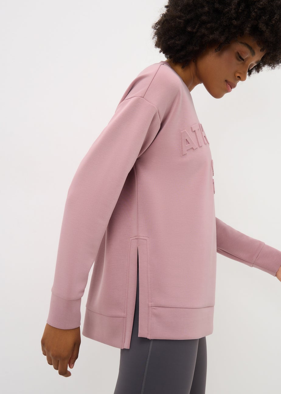 Souluxe Pink Slogan Sweatshirt