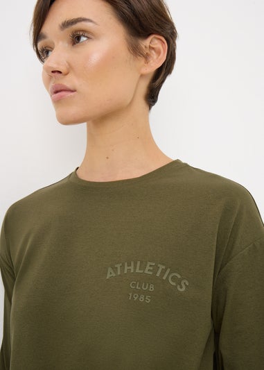 Souluxe Khaki Slogan T-Shirt