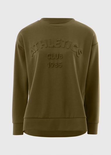 Souluxe Khaki Slogan Sweatshirt
