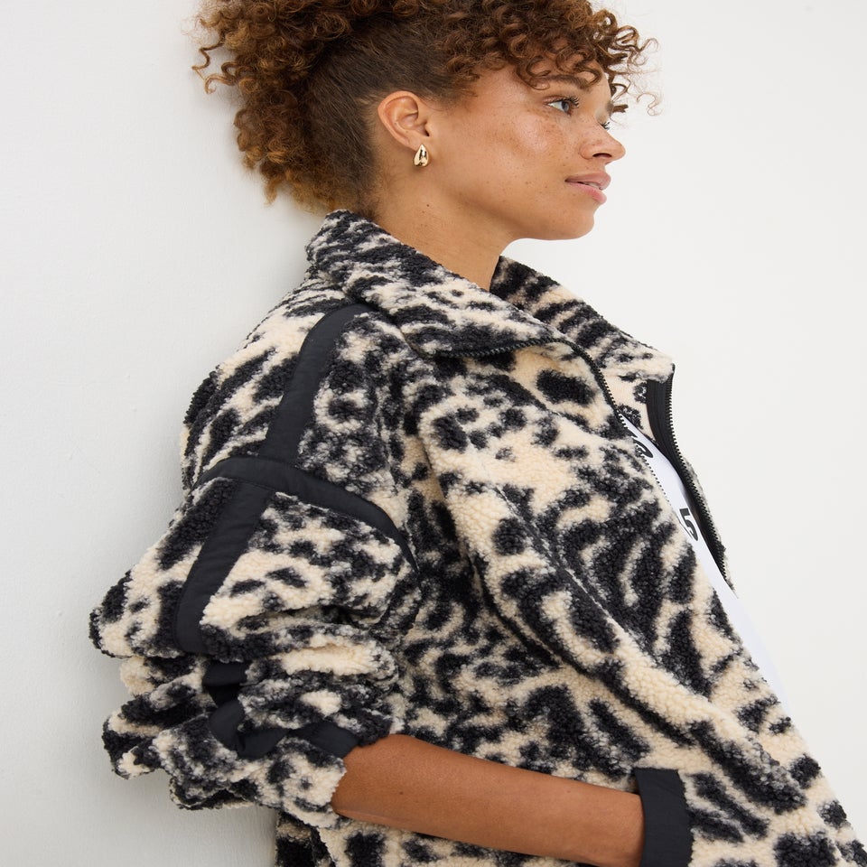 Souluxe Cream & Black Borg Jacket