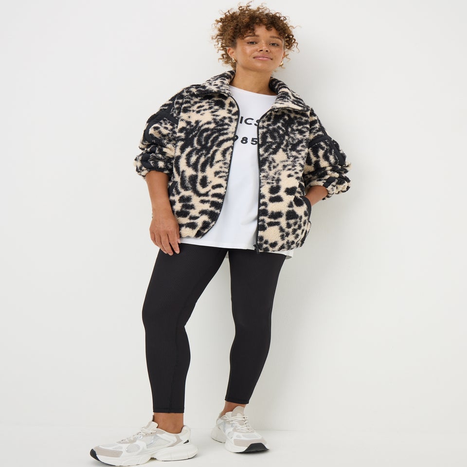 Souluxe Cream & Black Borg Jacket