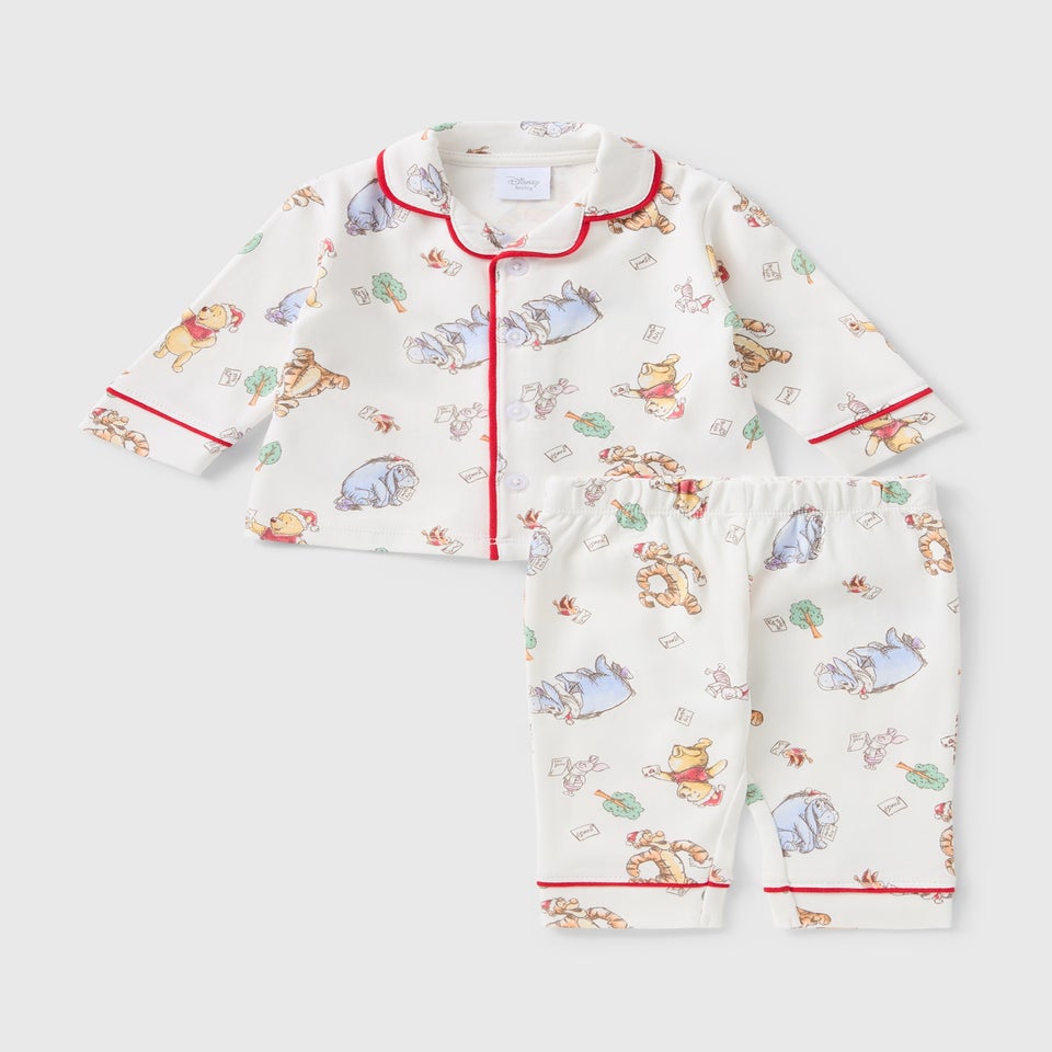 Disney Baby Cream Winnie The Pooh Long Pyjama Set (Newborn-18mths)