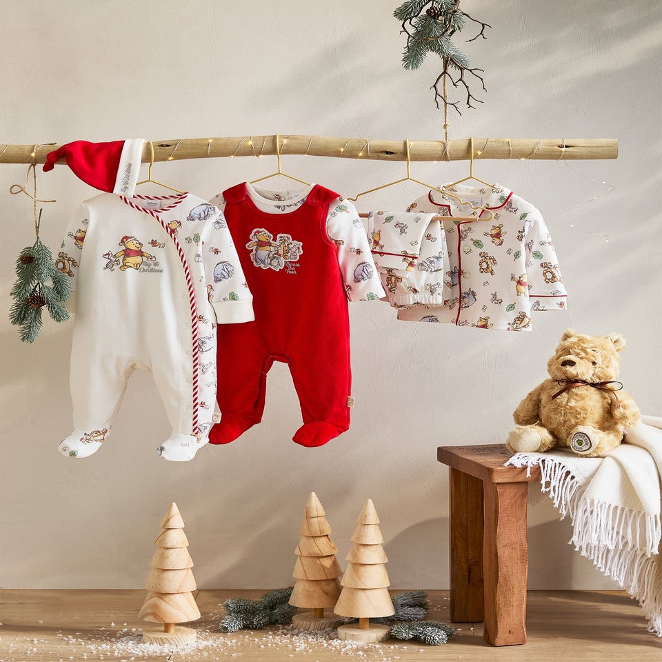 Disney Baby Cream Winnie The Pooh Long Pyjama Set (Newborn-18mths)